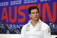 Toto Wolff (GER) Mercedes AMG F1 Shareholder and Executive Director in the FIA Press Conference. Formula 1 World